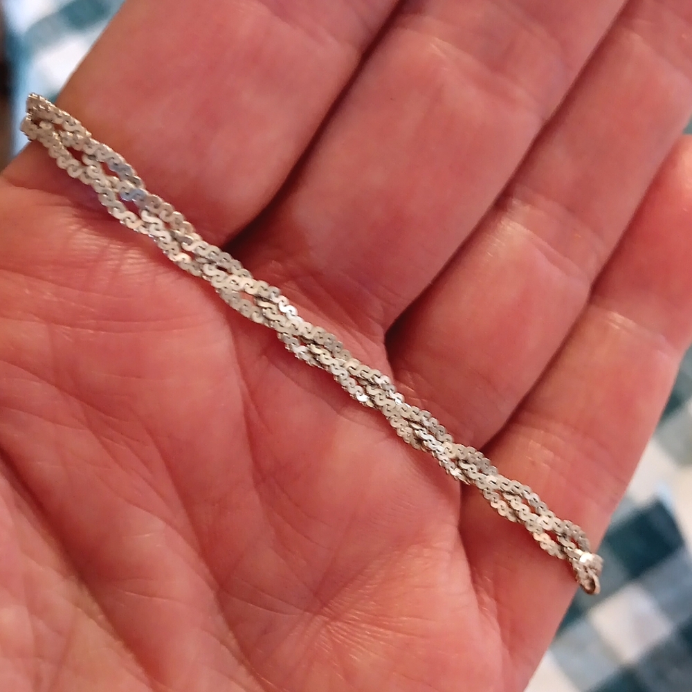 STERLING TWISTED STRANDS BRACELET